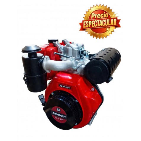 MOTOR DIESEL 10HP ECOMAX - ARRANQUE MANUAL EJE MIXTO 1"