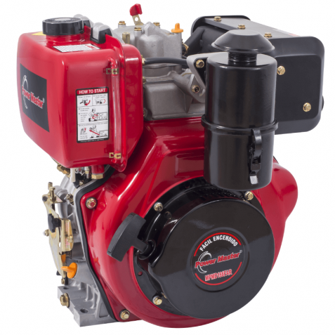 MOTOR DIÉSEL DE 10 HP. EJE ROSCA/CUÑA DE 3600 RPM