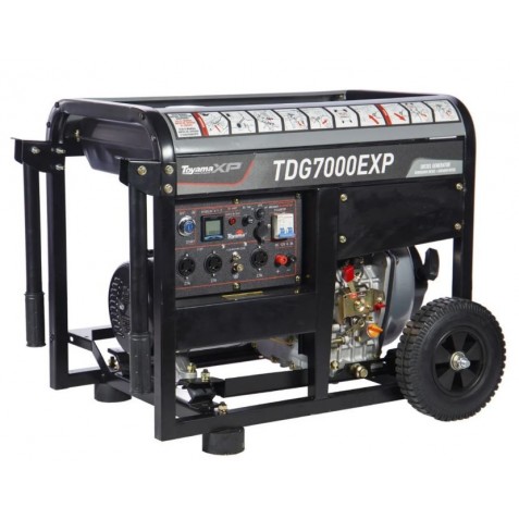 PLANTA ELÉCTRICA TOYAMA DIÉSEL XP TDG7000EXP 7KVA MONOFÁSICA 115-230V / AVR / CONEX. ATS / ARRANQUE ELEC.