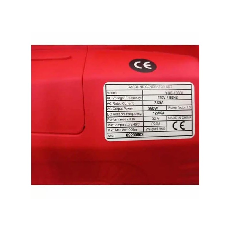 Generador Inverter A Gasolina Gi-1000 Oakland 53cc 1000 W – Torke
