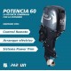 MOTOR FUERA DE BORDA 60HP 4TIEMPOS INYECCION ELECTRONICA - CON BRAZO - PATA LARGA