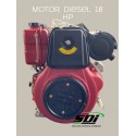 MOTOR DIESEL 18HP - 3.600RPM - ARRANQUE MANUAL - EJE 1"