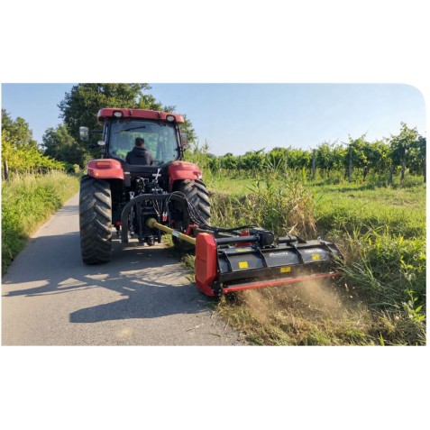 DESBROZADORA CON DESPLAZAMIENTO LATERAL PARA PASTOS Y MALEZAS