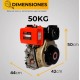 MOTOR DIÉSEL DE 10 HP. EJE ROSCA/CUÑA DE 3600 RPM 